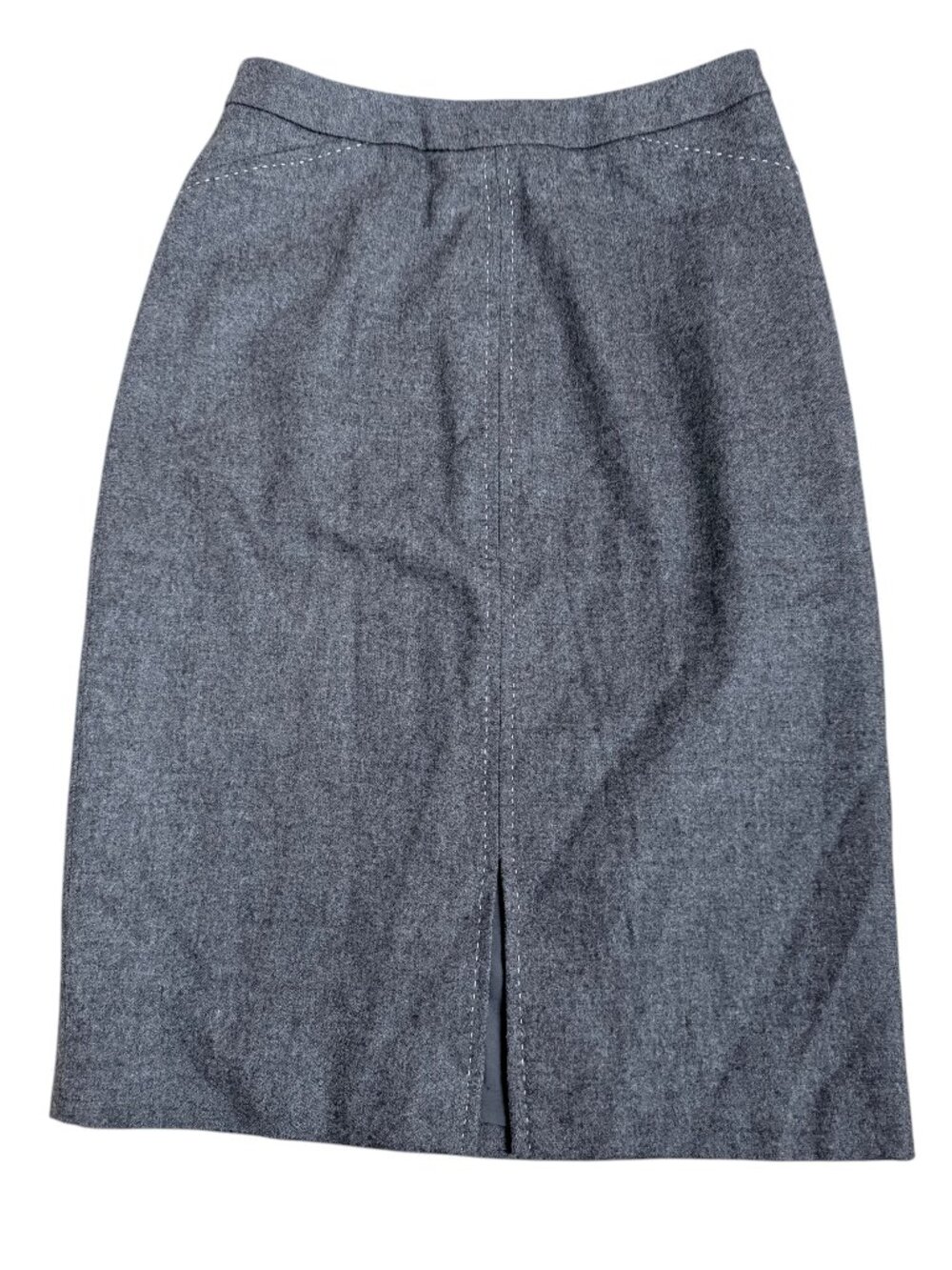 Vintage Jax Skirt Gray Pencil White Contrast Stitching (6)